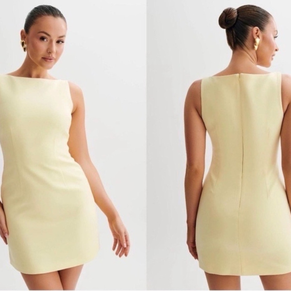 Meshki Angela mini dress in Lemon - Picture 3 of 10